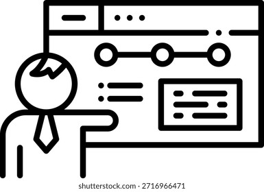 Vektorgrafik des Gliederungssymbols der Unternehmenspräsentation