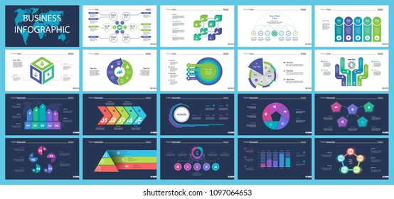 Business presentation page design set
