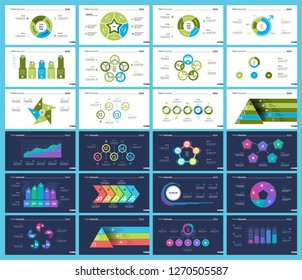 Business presentation page design set can be used for annual report, web design, workflow layout. 