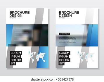 Business presentation with photo and geometric graphic elements.