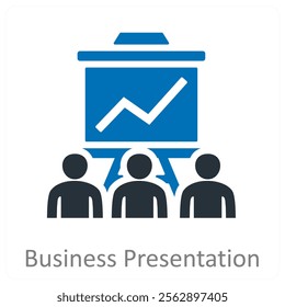 Business Presentation and pitch icon concept