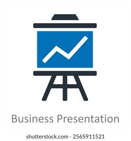 Business Presentation and pitch icon concept