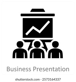 Business Presentation and pitch icon concept