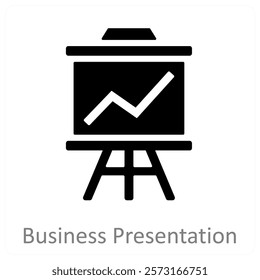 Business Presentation and pitch icon concept