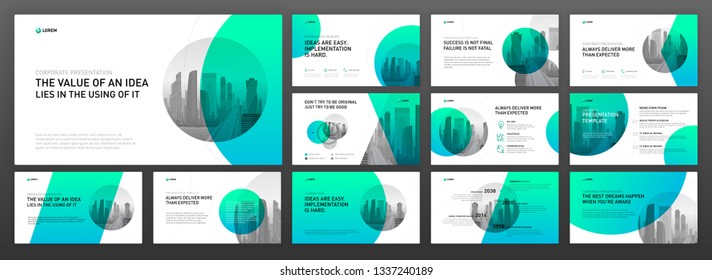 Business presentation powerpoint template. Modern keynote presentation background, brochure cover design, pitch deck, agenda, landing page, annual report, company profile, portfolio, brand guidelines.