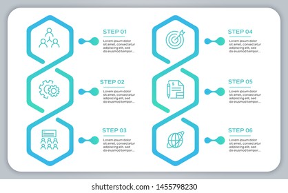Business presentation. Process chart. Abstract elements of graph, diagram with steps, options, parts or processes. Creative concept for infographic.
