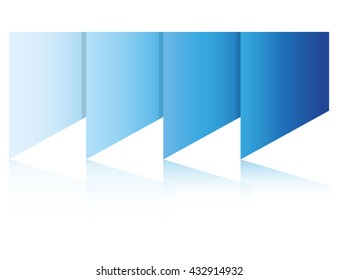 business presentation process diagram, blue color theme
