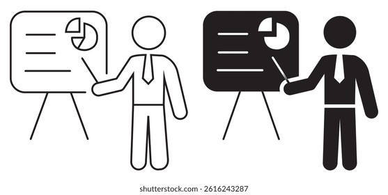 Business Presentation, Productivity indicator icon Vector set.
