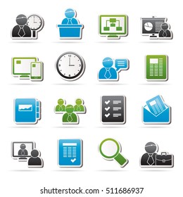 Business, presentation and Project Management icons - vector icon set 