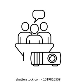 Business Presentation Related Vector Line Icon