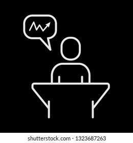 Business Presentation Related Vector Line Icon 