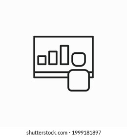 Business Presentation Related Vector Line Icons. presentation icons, meeting, seminar, teamwork, training, presentation. Learning managers classroom lecture conference training presentation class
