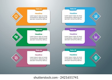 Business presentation report vector infographic element design.
