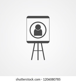 Business Presentation Screen vector icon sign symbol