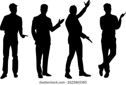 Business presentation silhouette vector design