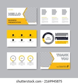 Business presentation slide corporate templates set. Use for modern keynote presentation background, brochure, website, slide, landing page, annual report, company profile, flyer, banner.