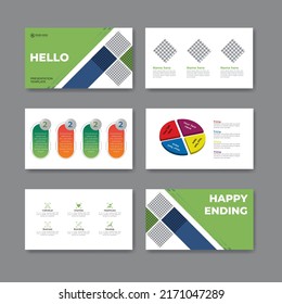 Business presentation slide corporate templates set. Use for modern keynote presentation background, brochure, website, slide, landing page, annual report, company profile, flyer, banner.