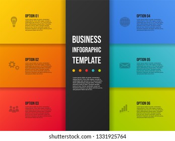Business presentation slide with icons - company timeline. Vector
