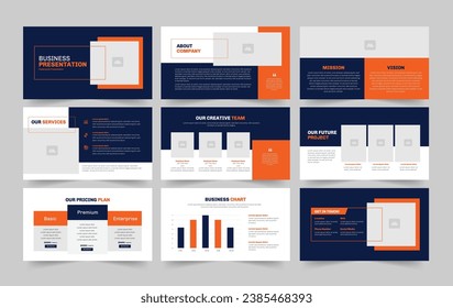 Business Presentation Slide Layout and Presentation Set Design