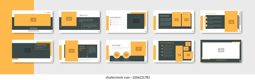 Business presentation slide template design. Minimalis, modern and keynote vector illustration