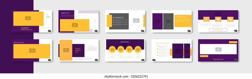 Business presentation slide template design. Minimalis, modern and keynote vector illustration