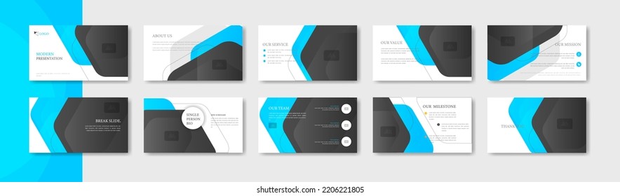 Diseño de plantillas de diapositivas para presentaciones empresariales. Ilustración mínima, moderna y vectorial de notas clave