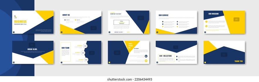 Business presentation slide template design. Minimalis, modern and keynote vector illustration