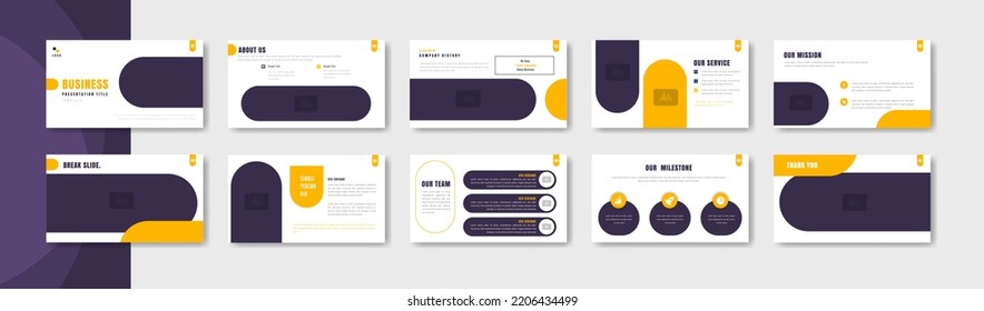 Business presentation slide template design. Minimalis, modern and keynote vector illustration