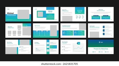 Modelo de design de slides de apresentação de negócios.