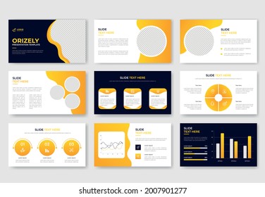 Business presentation slides template or business presentation template. modern keynote presentation, brochure design, website slider, landing page, annual report, company profile.