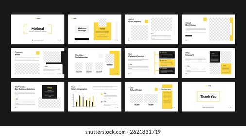 Business presentation slides template. Presentation templates. A vector editable slide presentation.