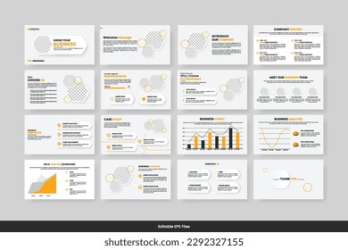 Plantilla de diapositivas de presentación empresarial Vector, diapositiva de presentación empresarial y diapositiva de presentación corporativa para la organización empresarial	