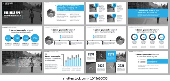 Business presentation slides templates from infographic elements. Can be used for presentation, flyer and leaflet, brochure, corporate report, marketing, advertising, annual report, banner, booklet.