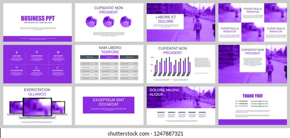 Business presentation slides templates from infographic elements. Can be used for presentation, flyer and leaflet, brochure, corporate report, marketing, advertising, annual report, banner, booklet.