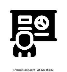 business presentation solid icon. vector icon for your website, mobile, presentation, and logo design.