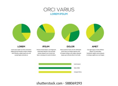 Business presentation statistics template. Visual concept template which can be used in your projects