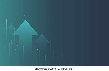 Business presentation technology background. Arrows upload data background.