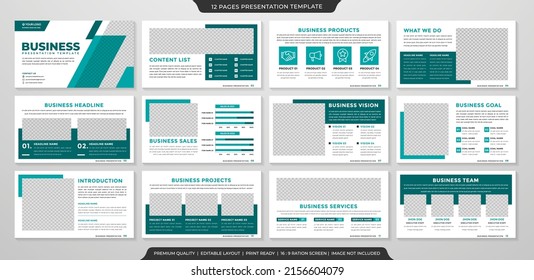 business presentation template with abstract background and modern style use for company profile and annual report