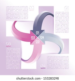 Business presentation template with arrows and text areas