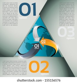 Business presentation template with arrows and text areas 
