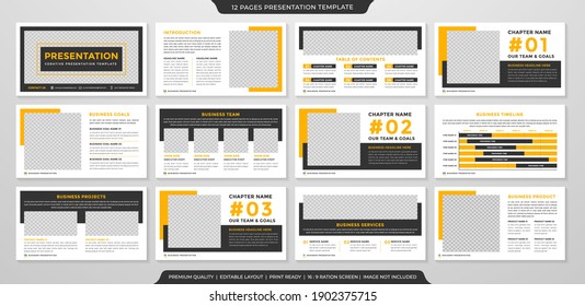 Business Presentation Template With Clean Concept And Minimalist Style Use For Annual Report And Business Profile