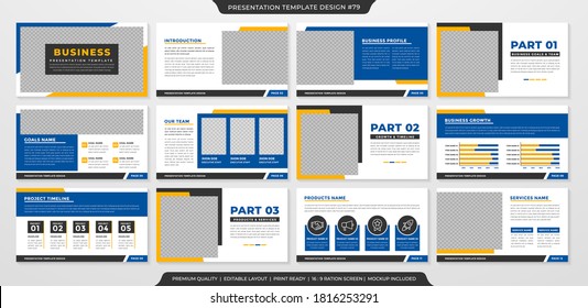 business presentation template with clean layout and minimalist style use for business profile and proposal
