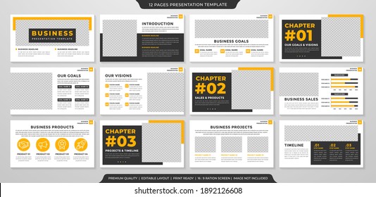 Business Presentation Template With Clean And Minimalist Style Use For Business Profile And Annual Report