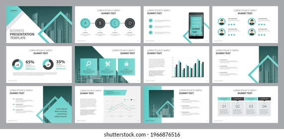 business presentation template design backgrounds and page layout design for brochure, book, magazine, annual report and company profile, with info graphic elements graph design concept