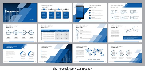 Business Presentation Template Design Backgrounds Page Stock Vector ...