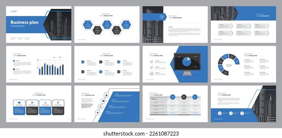 business presentation template design backgrounds and page layout design for brochure, book, magazine, annual report and company profile, with info graphic elements graph design concept