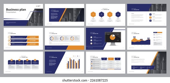 business presentation template design backgrounds and page layout design for brochure, book, magazine, annual report and company profile, with info graphic elements graph design concept