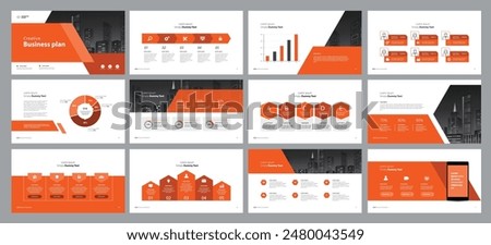 business presentation template design backgrounds and page layout design for brochure, book, magazine, annual report and company profile, with info graphic elements graph design concept