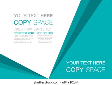 Business presentation template design,  Brochure, Flyer, Annual report, Poster template, Empty copy space, Flat style vector illustration artwork.
