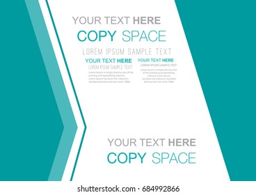 Business presentation template design,  Brochure, Flyer, Annual report, Poster template, Empty copy space, Flat style vector illustration artwork.